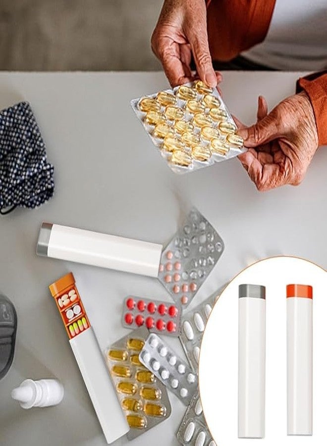 VALUEVIBES Travel Pill Box, Tablet Organiser Portable Pill Organisers, 7 Days 2 Times a Day, Small Medicine Organiser with Chains, Long Pill Dispenser 1 Times a Day for Travel (Gray) - Image 4